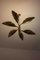 Chandelier with Perforated Brass Leafs by A. Lelii, Italy, 1950s 10