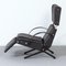 P40 Lounge Chair in Black Leather and Brass by Osvaldo Borsani for Tecno, 1950s 3
