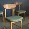 Dining Chairs in Wooden Frame and Fabric Seat, 1960s, Set of 5, Image 10