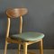Dining Chairs in Wooden Frame and Fabric Seat, 1960s, Set of 5, Image 9