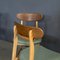 Dining Chairs in Wooden Frame and Fabric Seat, 1960s, Set of 5, Image 6