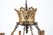 Brass Chandelier, France, 1940, Image 4