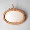 French Oval Rattan Mirror, 1960s 5