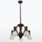 Czech Brass Chandelier attributed to Pavel Janák, 1920s, Image 1