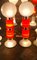 Italienische Vintage Space Age Stehlampen aus orangefarbenem Glas, 2er Set 11