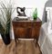 Mid-Century Modern Italian Rustic Wood Nightstands, 1950s, Set of 2 3