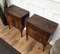 Mid-Century Modern Italian Rustic Wood Nightstands, 1950s, Set of 2 5