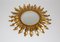 Specchio a forma di sole in ferro dorato, anni '60, Immagine 2