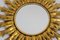 Espejo de hierro dorado con forma de sol, años 60, Imagen 3