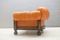 Large Leather & Wood Lounge Chair, 1960s 5