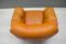 Large Leather & Wood Lounge Chair, 1960s 11