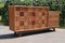 Rattan and Ceramic Sideboard by Audoux-Minnet, France, 1950, Image 1