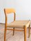 Set of Mid-Century Modern Danish Model 75 Chairs in Oak by Niels O. Møller for J.L. Mollers Møbelfabrik, 1950s 8