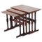 Tables Gigognes en Palissandre attribuées à Johannes Andersen pour CFC Silkeborg, Danemark, 1960s, Set de 3 1