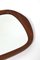 Mid-Century Modern Teak Wall Mirror with Crystal Glass by Glas & Trä, Sweden, 1950s, Image 3