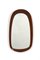 Mid-Century Modern Teak Wall Mirror with Crystal Glass by Glas & Trä, Sweden, 1950s, Image 9