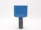 Blue Ceramic Table Lamp from Norrmans-Motola Finland, 1960s 3