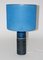 Blue Ceramic Table Lamp from Norrmans-Motola Finland, 1960s 1