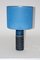 Blue Ceramic Table Lamp from Norrmans-Motola Finland, 1960s 2