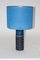 Blue Ceramic Table Lamp from Norrmans-Motola Finland, 1960s, Image 2
