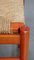 Vintage Red Wooden Chairs with Woven Wicker Seats, 1970s, Set of 3 14