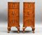Art Deco Burr Walnut Bedside Chests, 1930s, Set of 2 2