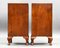 Art Deco Burr Walnut Bedside Chests, 1930s, Set of 2 3