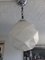 Art Deco Pendant Light in Opaque Glass Globe, Image 2