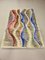 Akiko, Composition, 2023, uvre d'art sur acrylique et textile 2