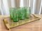 Italienisches Mid-Century Acrylglas Tablett mit Messinggriffen, 1970er 4