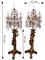 Candelabri elettrificati in legno dorato con putti, fine XIX secolo, set di 2, Immagine 1