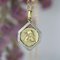 French Art Deco 18 Karat Yellow White Gold Cherub Medal Pendant, 1930s 5