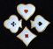 Ceniceros o platos de naipes franceses de porcelana de Limoges, años 60. Juego de 4, Imagen 10