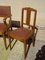 Art Deco Brückenstühle, 1940er, 3er Set 14