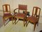 Art Deco Brückenstühle, 1940er, 3er Set 1
