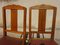 Art Deco Brückenstühle, 1940er, 3er Set 18