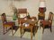 Art Deco Brückenstühle, 1940er, 3er Set 23