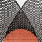 Italian Black Metal Chair with Red and Orange Checkered Cushion, 1980s 8