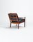 Set of Mid-Century Modern Rosewood Chairs in Leather, 1950s 4