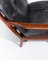 Set of Mid-Century Modern Rosewood Chairs in Leather, 1950s 8