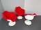 Red Tulip Swivel Armchairs by Eero Saarinen for Knoll International, Italy, 1960s, Set of 3 4