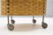 Scandinavian Oval Trolley with Woven Rattan, 1960s, Image 10