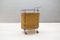 Scandinavian Oval Trolley with Woven Rattan, 1960s, Image 6