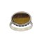 Oval Ring with Tigers Eye in Silver, 2000s 2