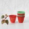 Vintage Alkastap Plastic Flower Pots, 1960s, Set of 5 1
