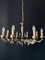 Vintage Italian Bronze Chandelier, 1960s, Image 1