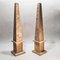 Large Italian Obelisks in Hand-Carved Travertine, 1960s, Set of 2, Image 1