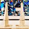 Large Italian Obelisks in Hand-Carved Travertine, 1960s, Set of 2, Image 3