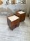 Vintage Art Deco Oak Bedside Tables with Marble Top, 1940s, Set of 2 64