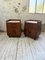 Vintage Art Deco Oak Bedside Tables with Marble Top, 1940s, Set of 2 1